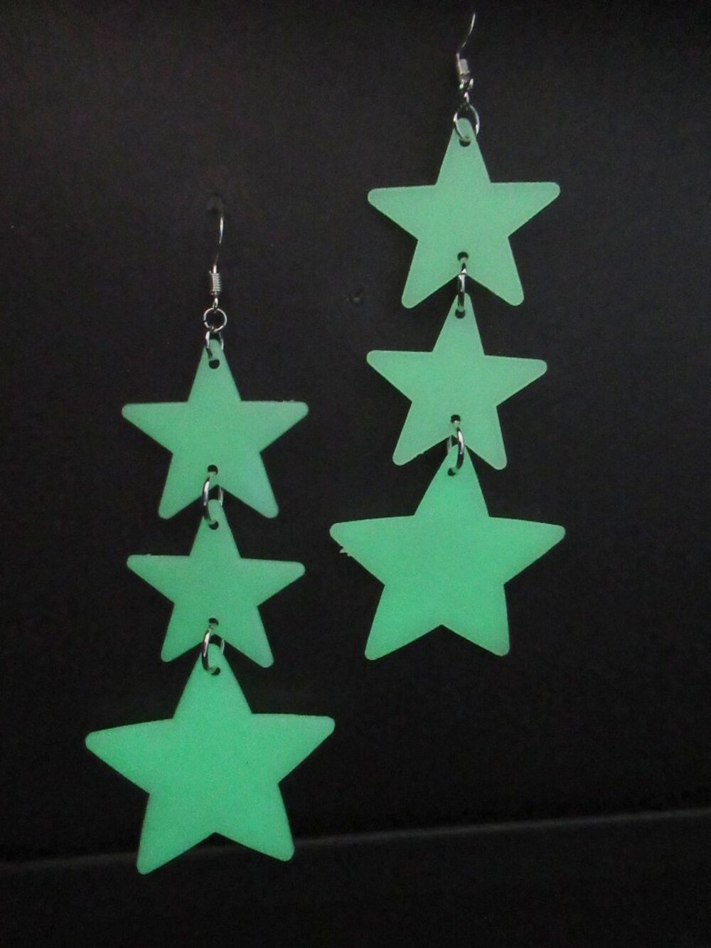 Glow in the dark star earrings